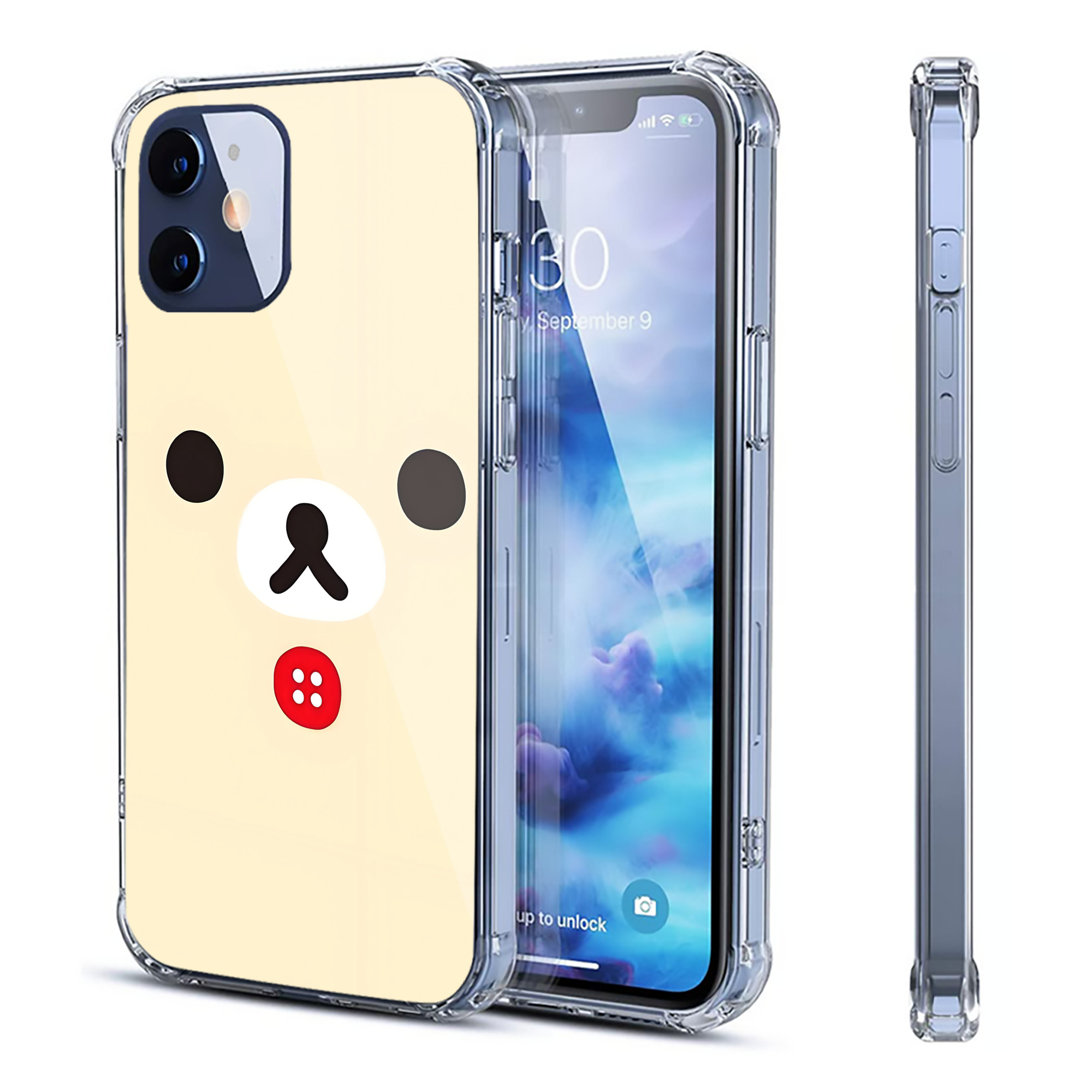 （画像用） リラックマ リラックマ キイロイトリ Rilakkuma Korilakkuma Kiiroitori 【iPhone 12シリーズ対応】透明スマホケース（クリアソフトケース）